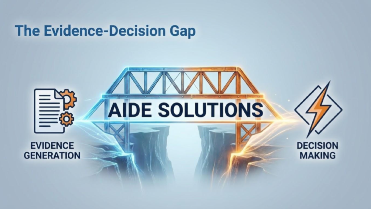 The gap between evidence generation and decisions