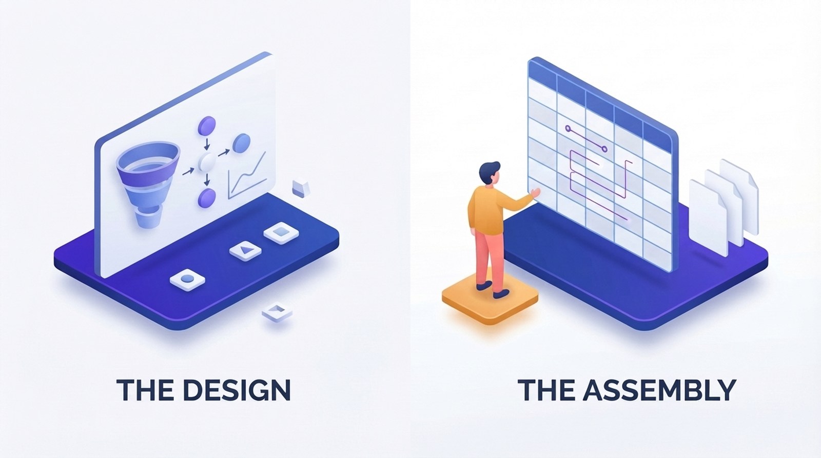 A practitioner's attention divided between the thinking and the assembly of a budget impact model